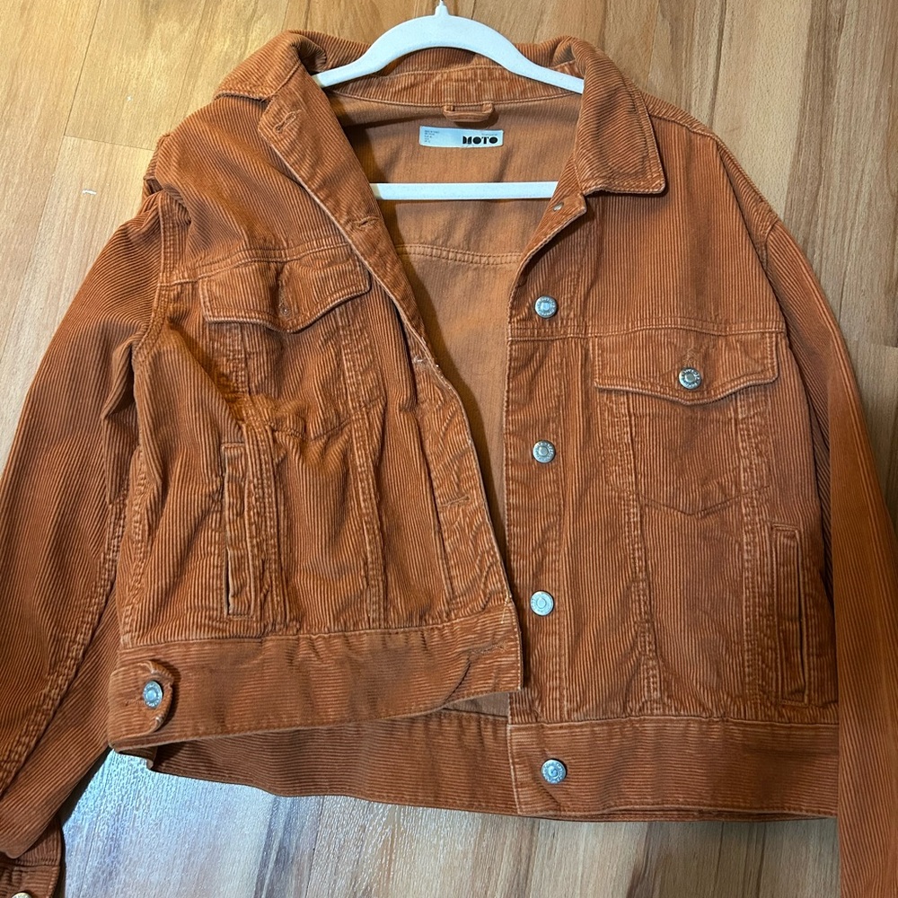 Topshop Rust Corduroy Jean Jacket